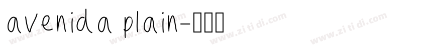 avenida plain字体转换